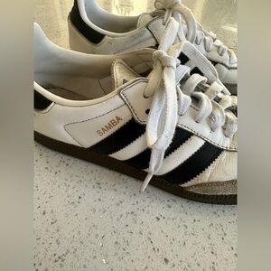 Adidas Samba White and Black Trainers